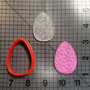 Easter Egg 100 Cookie Cutter and Stamp (embossed 1)