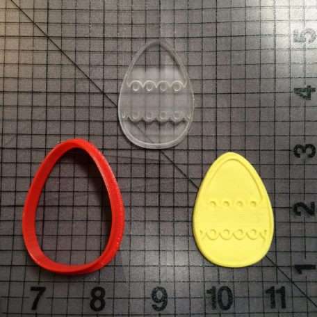 Easter Egg 102 Cookie Cutter and Stamp (embossed 1)