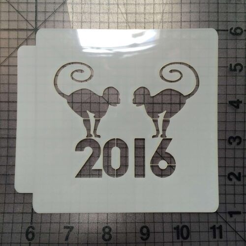 New Years Monkey Stencil 100