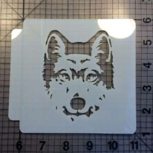 Wolf Face Stencil 100