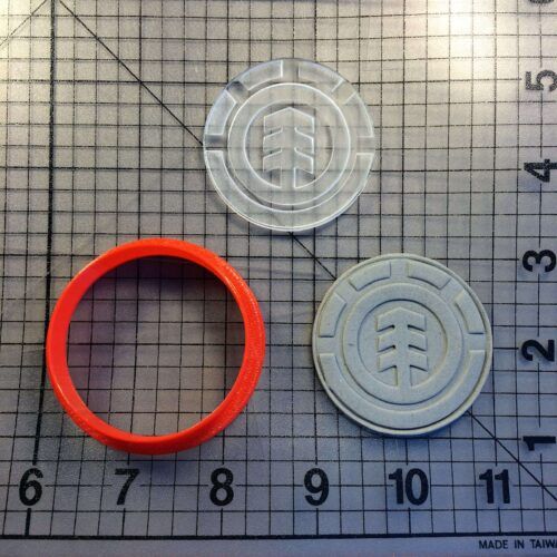 Element Logo 100 Cookie Cutter and Stamp (embossed 1)