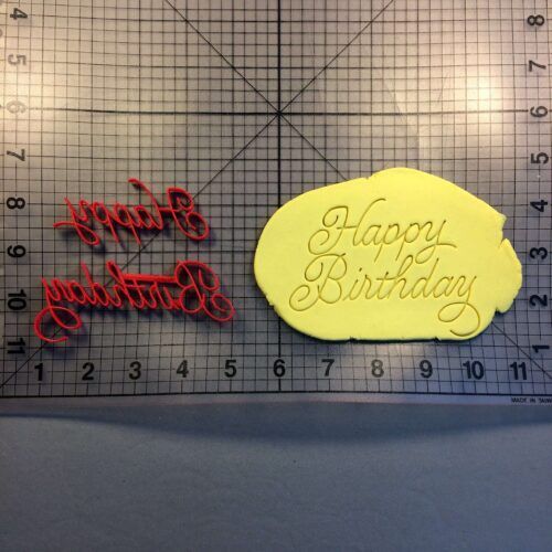 Happy Birthday Cursive 100 Stamp