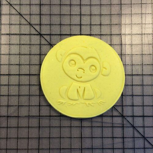 Monkey 100 Cookie Cutter and Stamp (embossed 2)