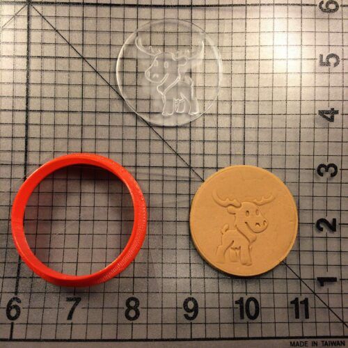 Moose 100 Cookie Cutter and Stamp (embossed 1)