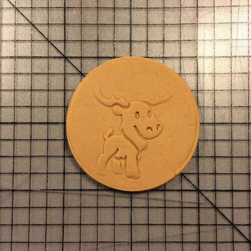 Moose 100 Cookie Cutter and Stamp (embossed 2)