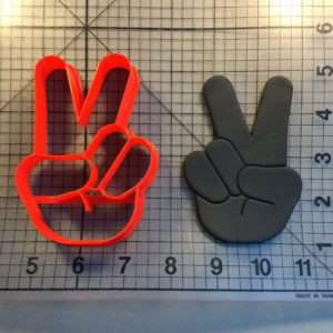 Peace 100 Cookie Cutter and Stamp Embossed