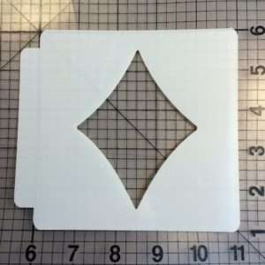 Card Suite Diamonds Stencil 100