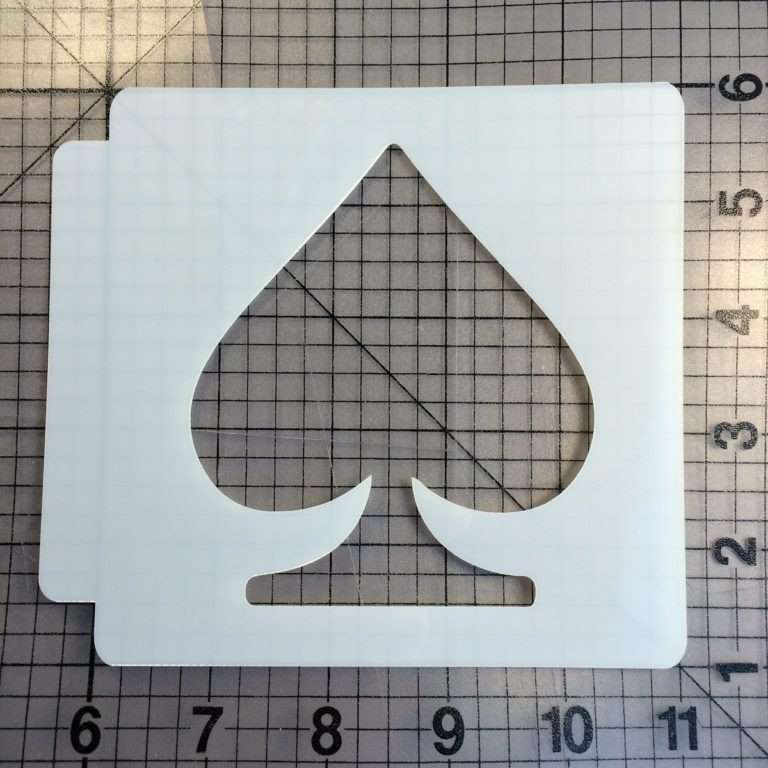 Card Suite Spades Stencil 100