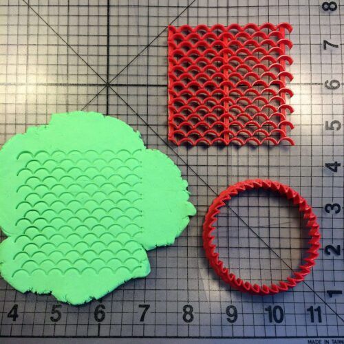 Fish Scale Cupcake Topper Set (2)
