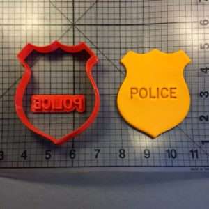 Police Badge 102 Cookie Cutter and Stamp