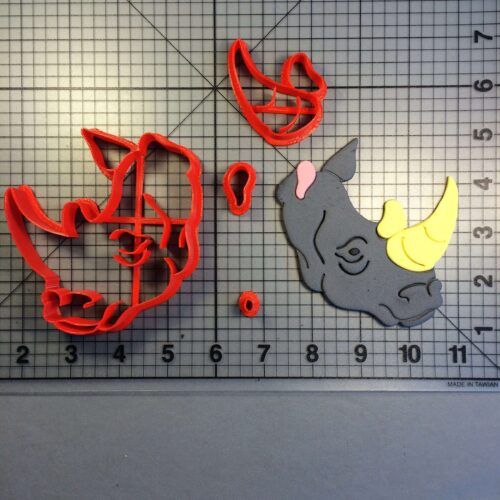Rhinoceros Head 100 Cookie Cutter Set