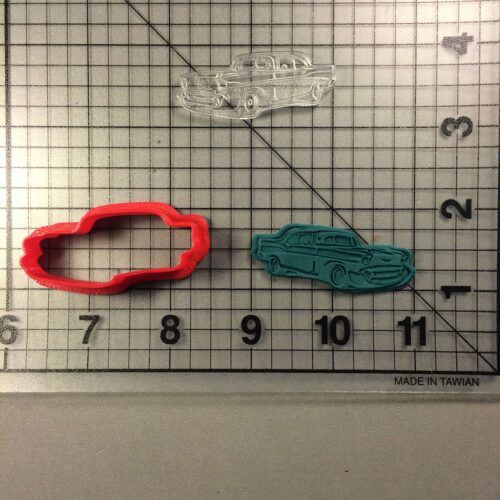 Car 100 Cookie Cutter and Stamp (embossed 1)