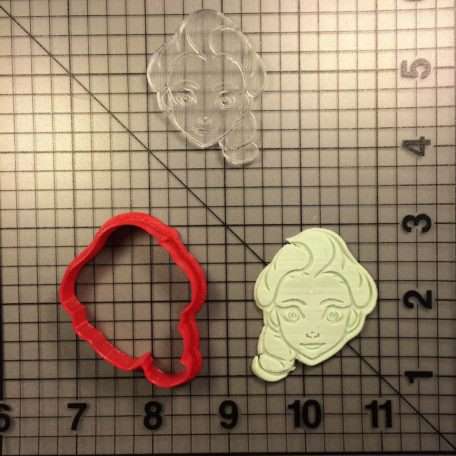 Elsa 100 Cookie Cutter and Stamp (embossed 1)
