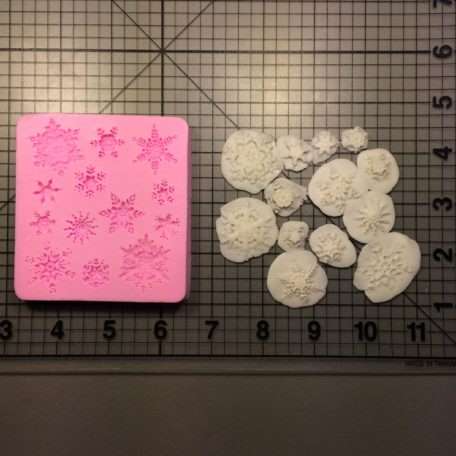 Snowflake 100 Silicone Mold (1)