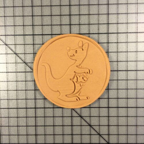 Kangaroo 100 Cookie Cutter and Stamp (embossed 2)
