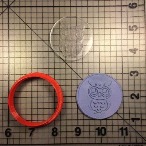 Owl 100 Cookie Cutter and Stamp (embossed 1)