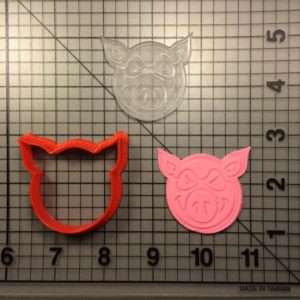 Pig Wheel 100 Cookie Cutter and Stamp (embossed 1)
