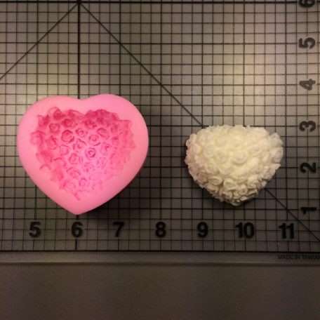 Heart Rose Bouquet Silicone Mold (1)