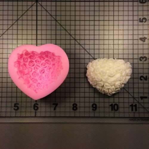 Heart Rose Bouquet Silicone Mold