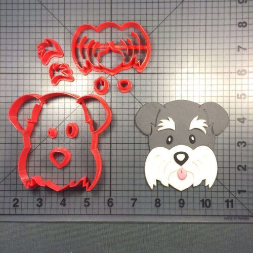 Schnauzer Face 100 Cookie Cutter Set