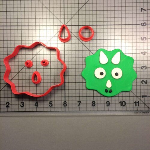 Triceratops Face 100 Cookie Cutter Set