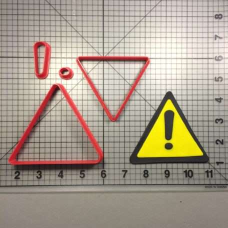 Warning Sign Cookie Cutter Set