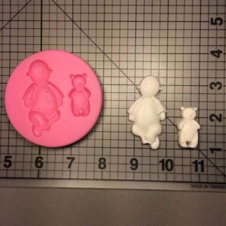 Baby and Teddy 524 Silicone Mold (1)