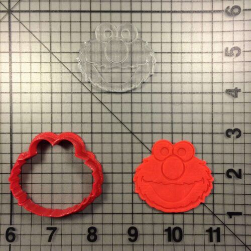 Elmo 100 Cookie Cutter and Stamp (embossed 1)