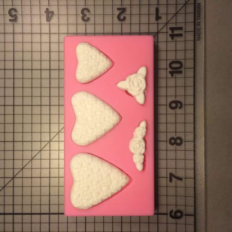 Hearts and Roses 262 Silicone Mold (1)