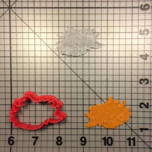 Koi Fish 100 Cookie Cutter and Stamp (embossed 1)
