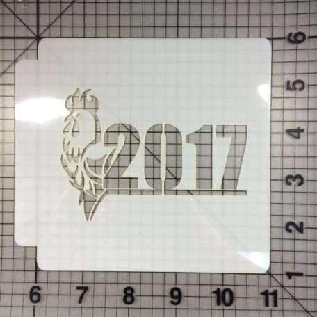 New Year 2017 Stencil 100