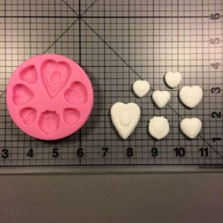 Patterned Hearts 025 Silicone Mold (1)