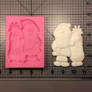 Santa and Rudolph 714 Silicone Mold