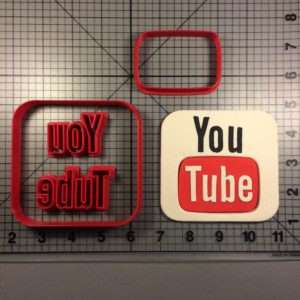 Youtube Logo Cookie Cutter Set
