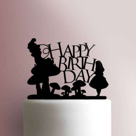 Alice in Wonderland Happy Birthday 225-240 Cake Topper