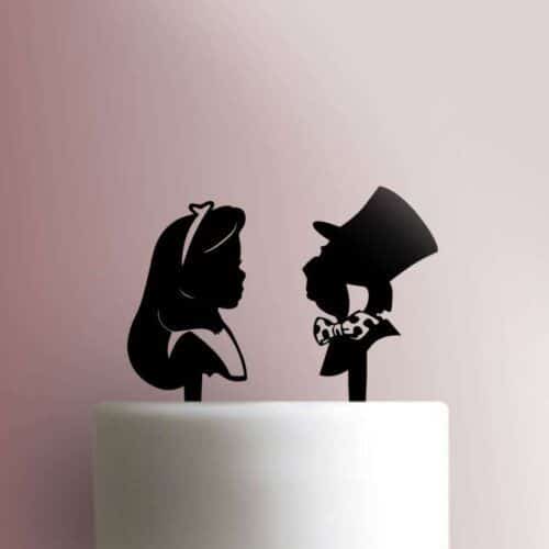 Alice in Wonderland - Alice and Mad Hatter 225-B397 Cake Topper