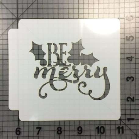 Be Merry Stencil 100