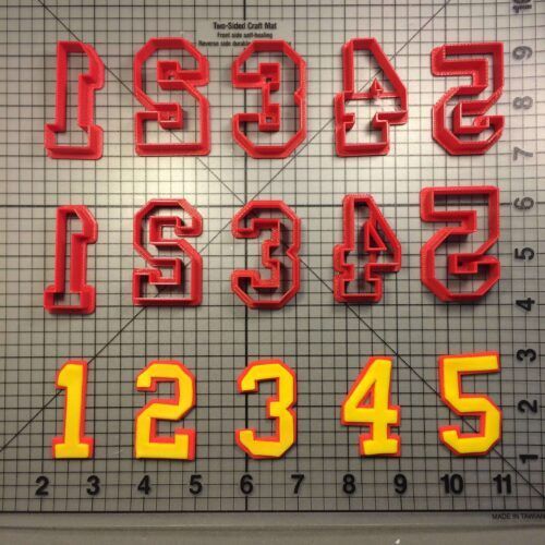College Font Number Offset Cookie Cutter Set (1)