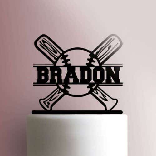 Custom Baseball Name 225-B428 Cake Topper