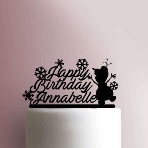 Custom Frozen Happy Birthday Cake Topper 100