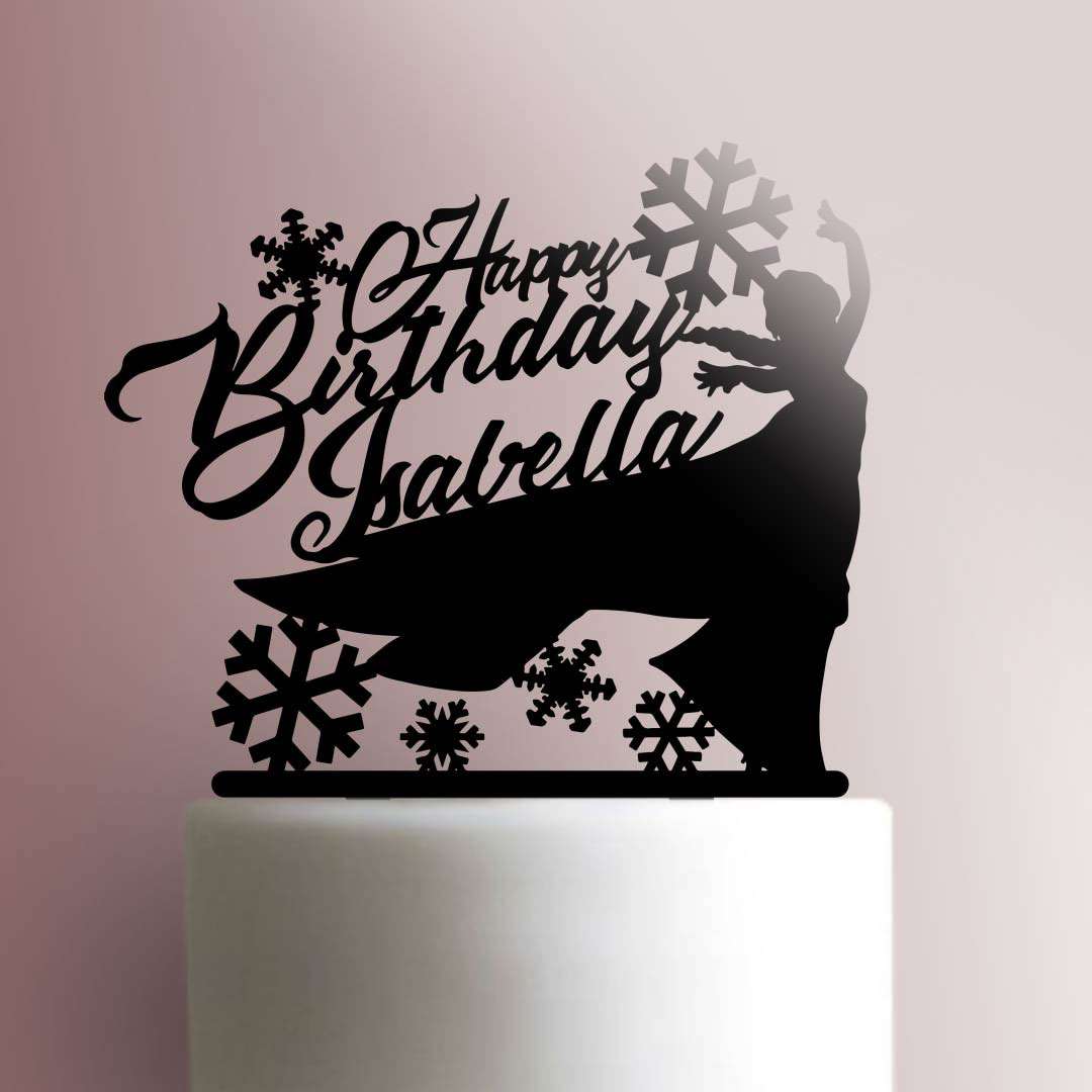 Custom Frozen Happy Birthday 101 Cake Topper