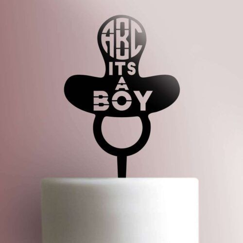 Custom Initials Its a Boy Cake Topper 100