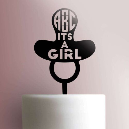 Custom Initials Its a Girl Cake Topper 100