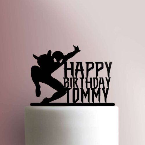 Custom Spiderman Happy Birthday Cake Topper 100
