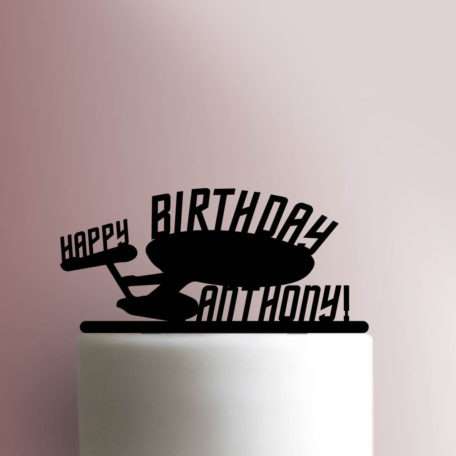 Custom Star Trek Happy Birthday Cake Topper 100
