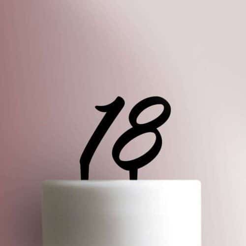 Eighteen Cake Topper 100