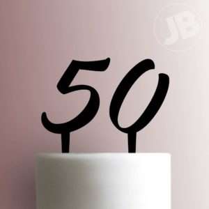 Fifty Cake Topper 100