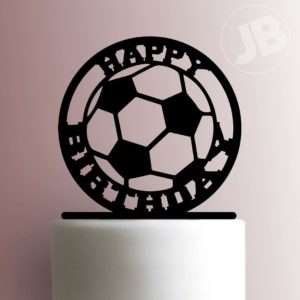 Happy Birthday Soccer 100 Cake Topper