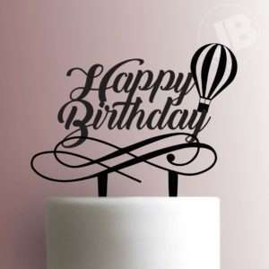 Hot Air Balloon Happy Birthday Cake Topper 100