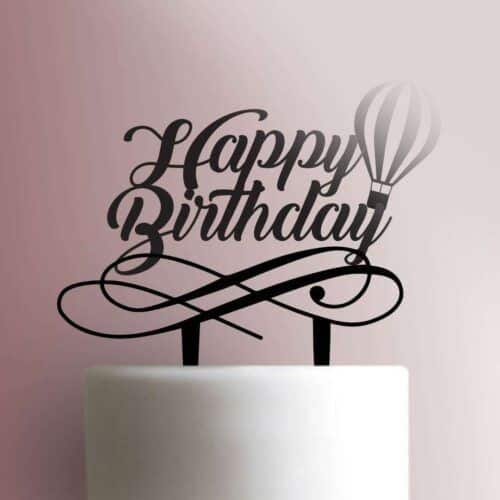 Hot Air Balloon Happy Birthday Cake Topper 100
